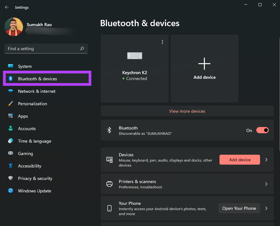 Bluetooth и устройства