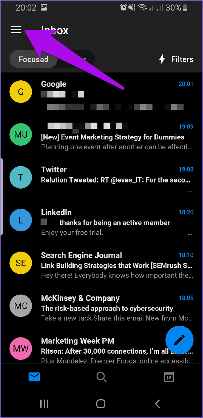 Отключить меню Outlook приложений темного режима