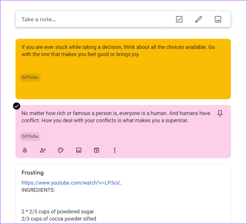 Липкие заметки против Google Keep 3