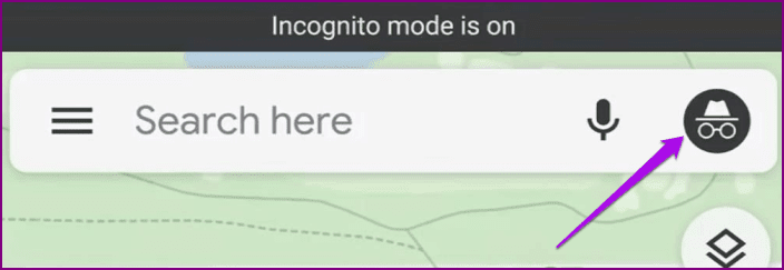 Значок режима инкогнито Google Maps