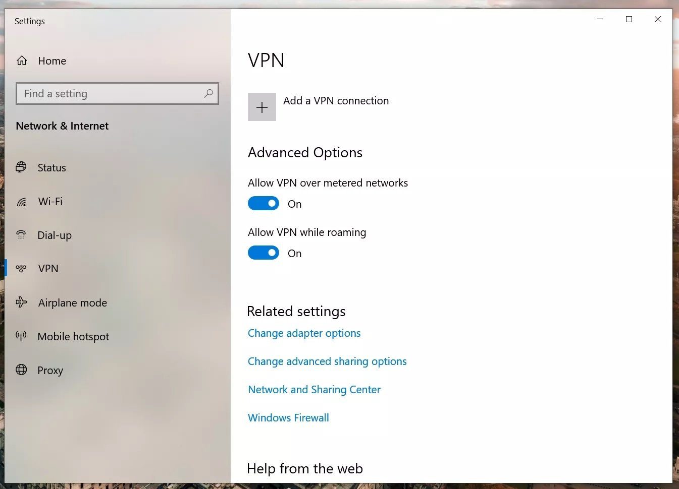 Отключить VPN