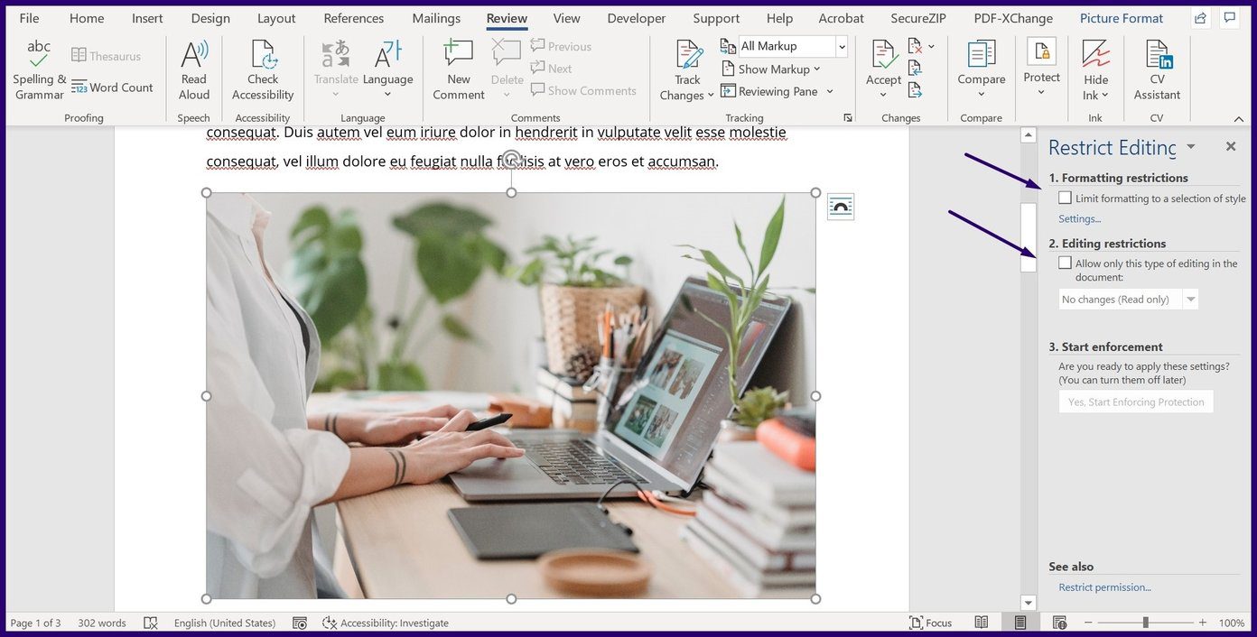 Как заблокировать картинку в Microsoft Word, шаг 11
