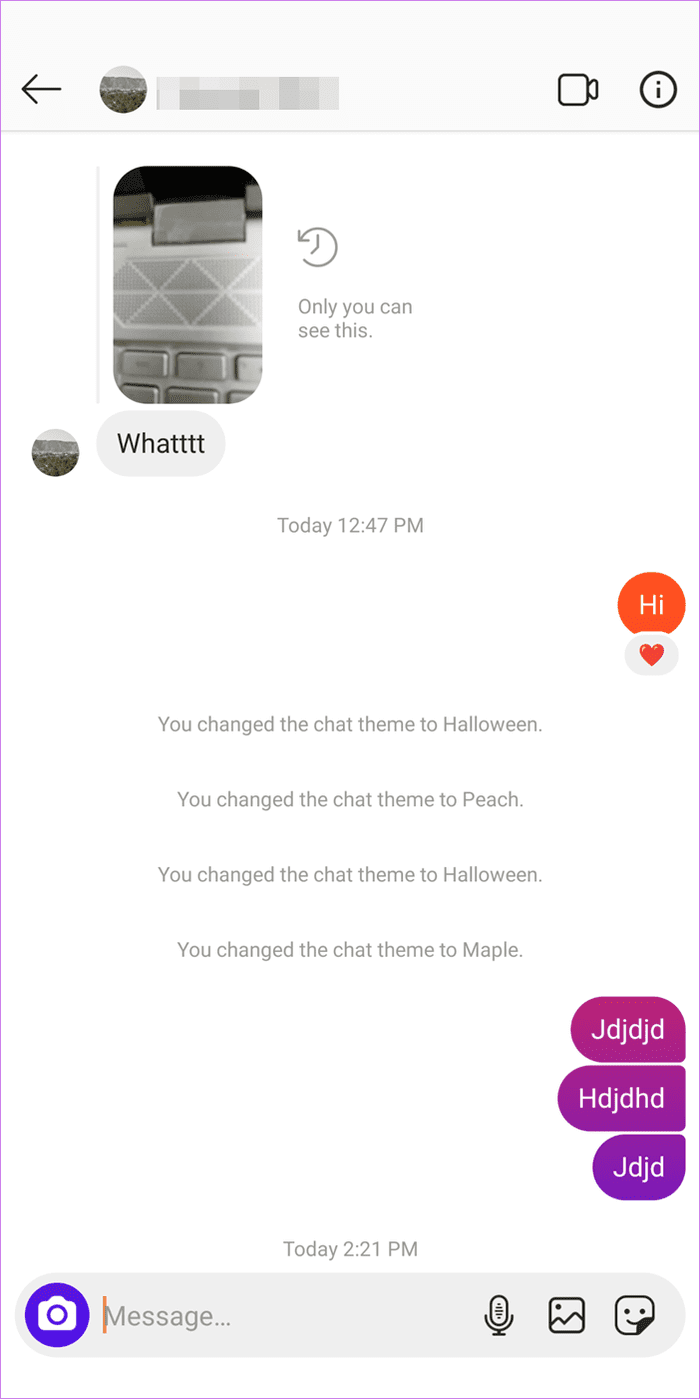 Темы чата в Instagram не работают на Android iPhone 11
