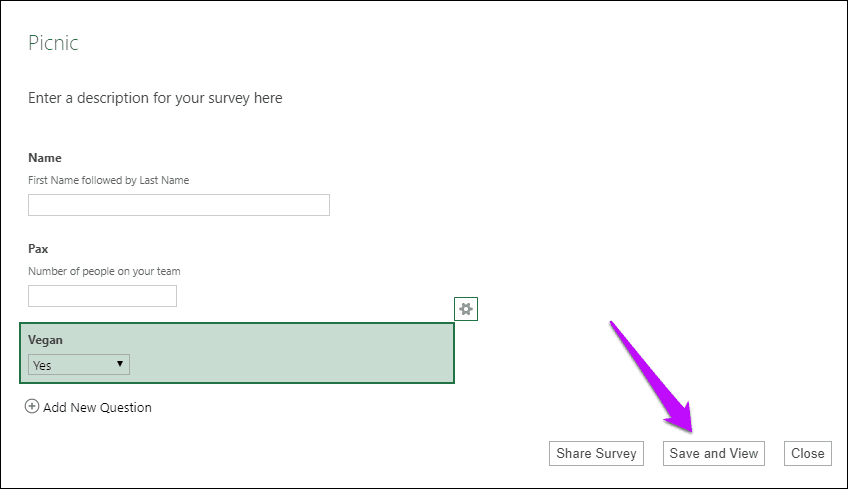 Как создавать опросы в Microsoft Excel Online 1