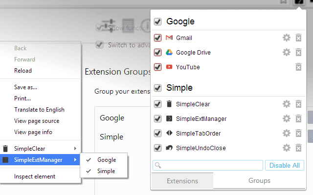 Simpleextensionmanager