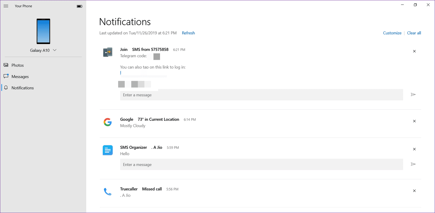 Приложение Microsoft Your Phone против Samsung Flow 10A