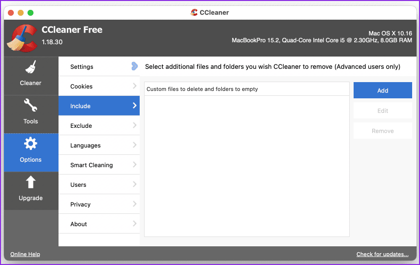 CCleaner для Mac 2