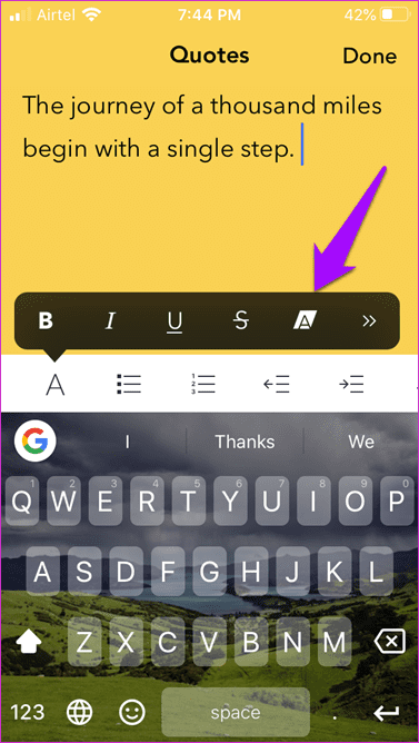 Ноутбук Zoho против Apple Notes 19