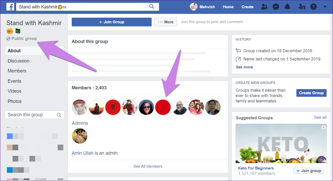 Настройки конфиденциальности Facebook Closed Secret и Private Group 2