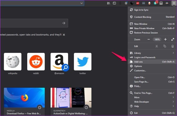 Настройка сочетаний клавиш Firefox 1