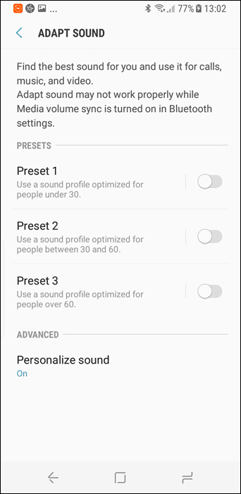 Скрытые настройки звука Galaxy S8 15
