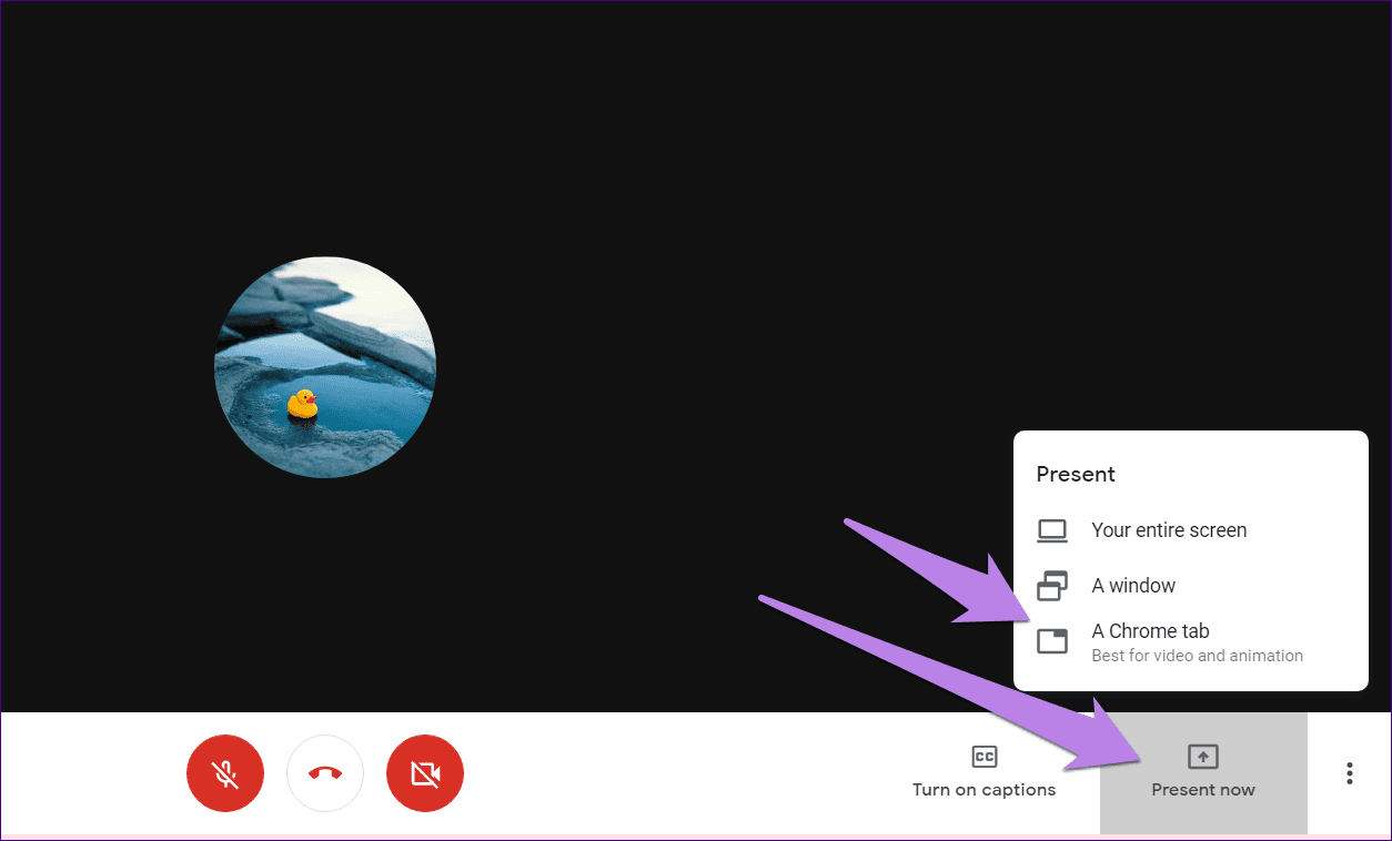 Поделитесь видео с компьютерным звуком, масштабируйте Google Meet Microsoft Teams 12