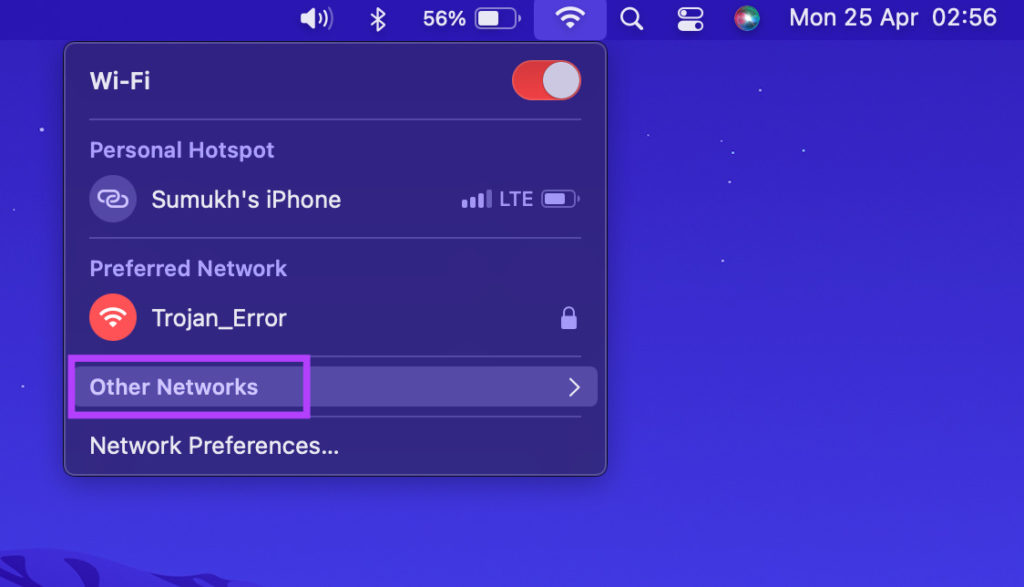 другие сети на Mac