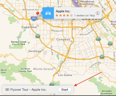 Индикатор обхода Apple Maps