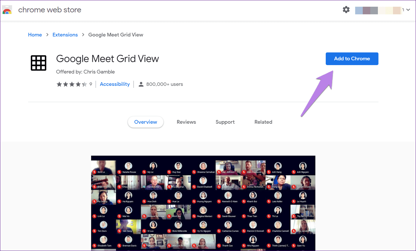 Представление сетки Google Meet 3