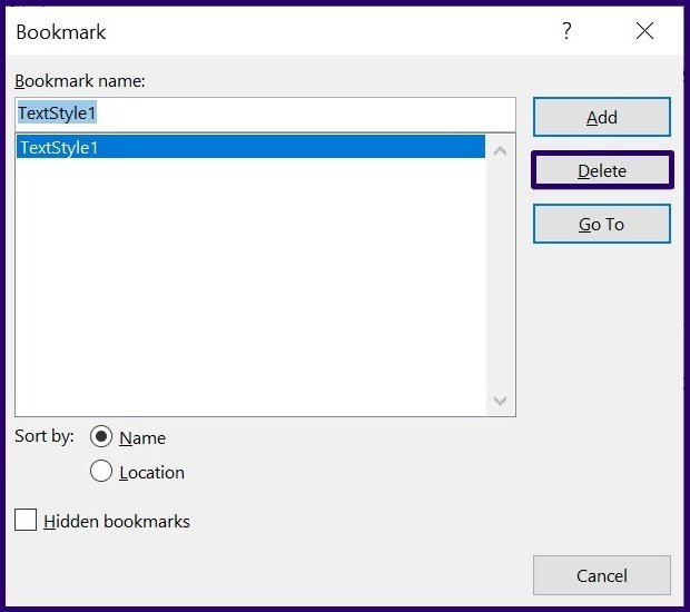 Как управлять закладками в Microsoft Word шаг 14