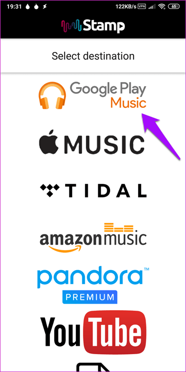 Перенос плейлиста из Spotify в Google Play Music 3