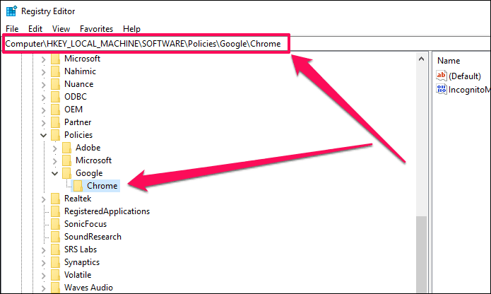 Режим инкогнито Chrome отсутствует 12