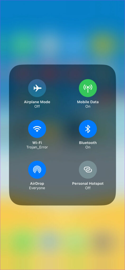 включить Wi-Fi и мобильные данные