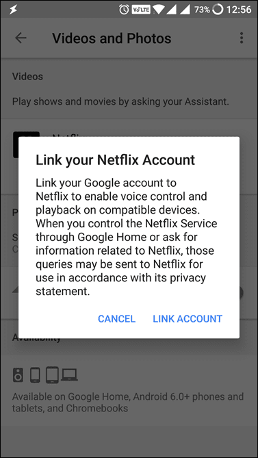 Политика Google Ассистента Netflix