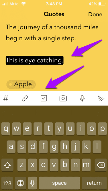 Ноутбук Zoho против Apple Notes 20