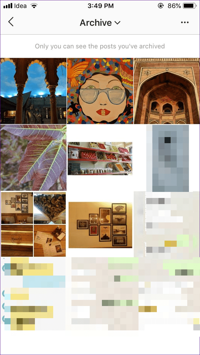 Удаление из Instagram против архива 9