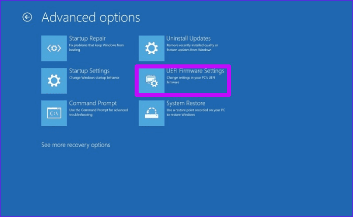 Настройки прошивки UEFI W10