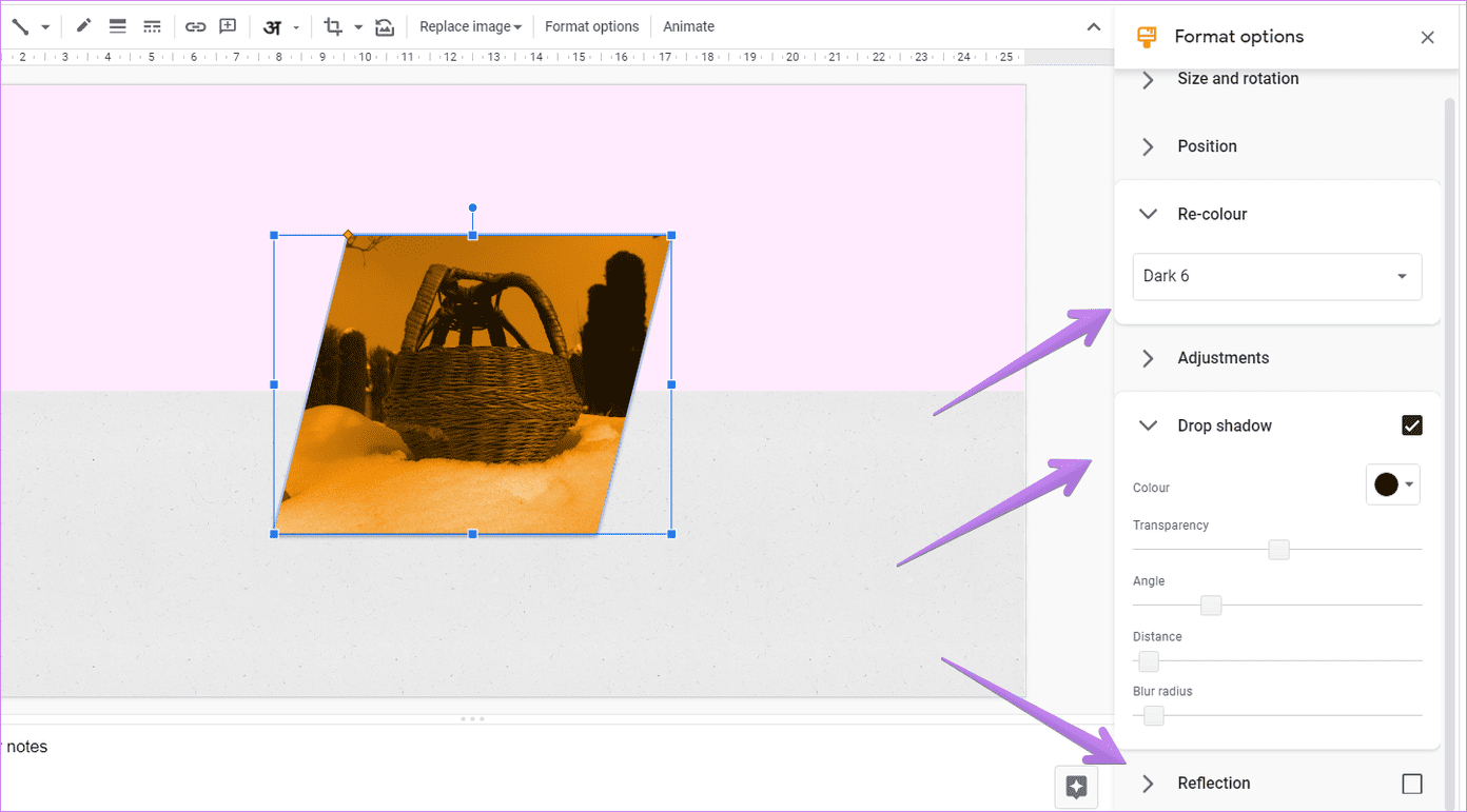 Советы по редактированию изображений в Google Slides 8