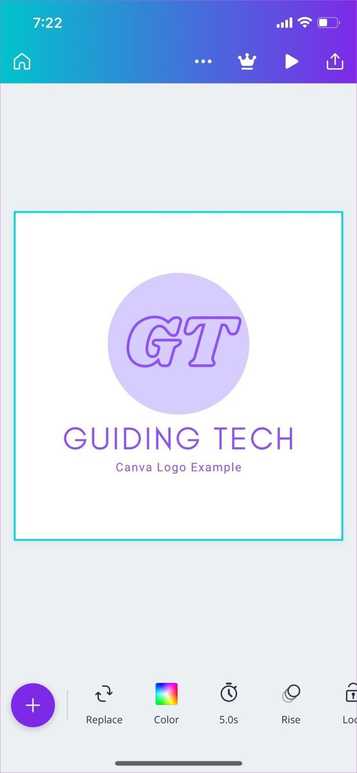 Логотип GT в Canva