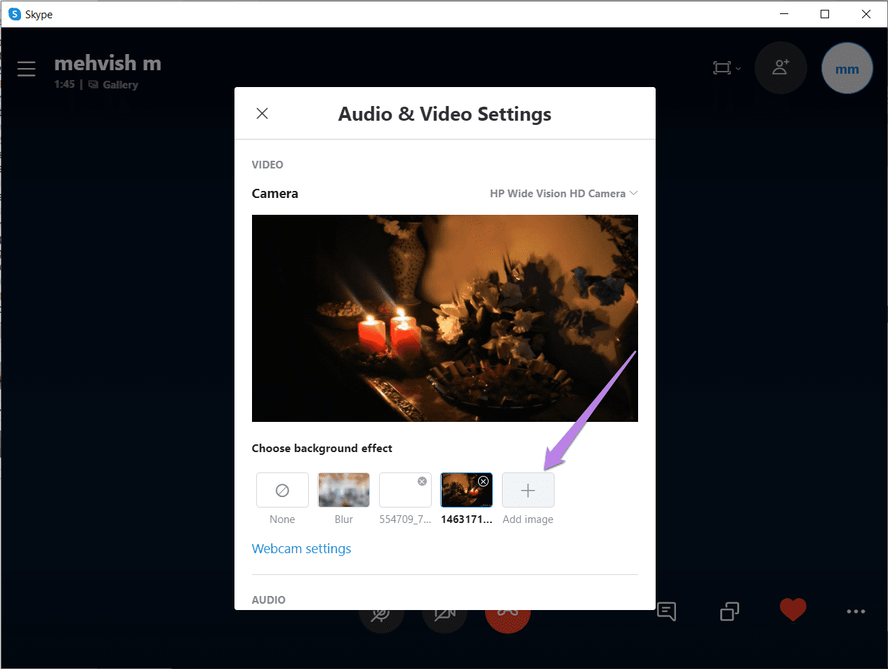 Пользовательский фон видео Skype не работает 7