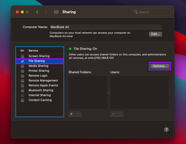 Настройте общий доступ к локальным папкам между Windows и Mac 10