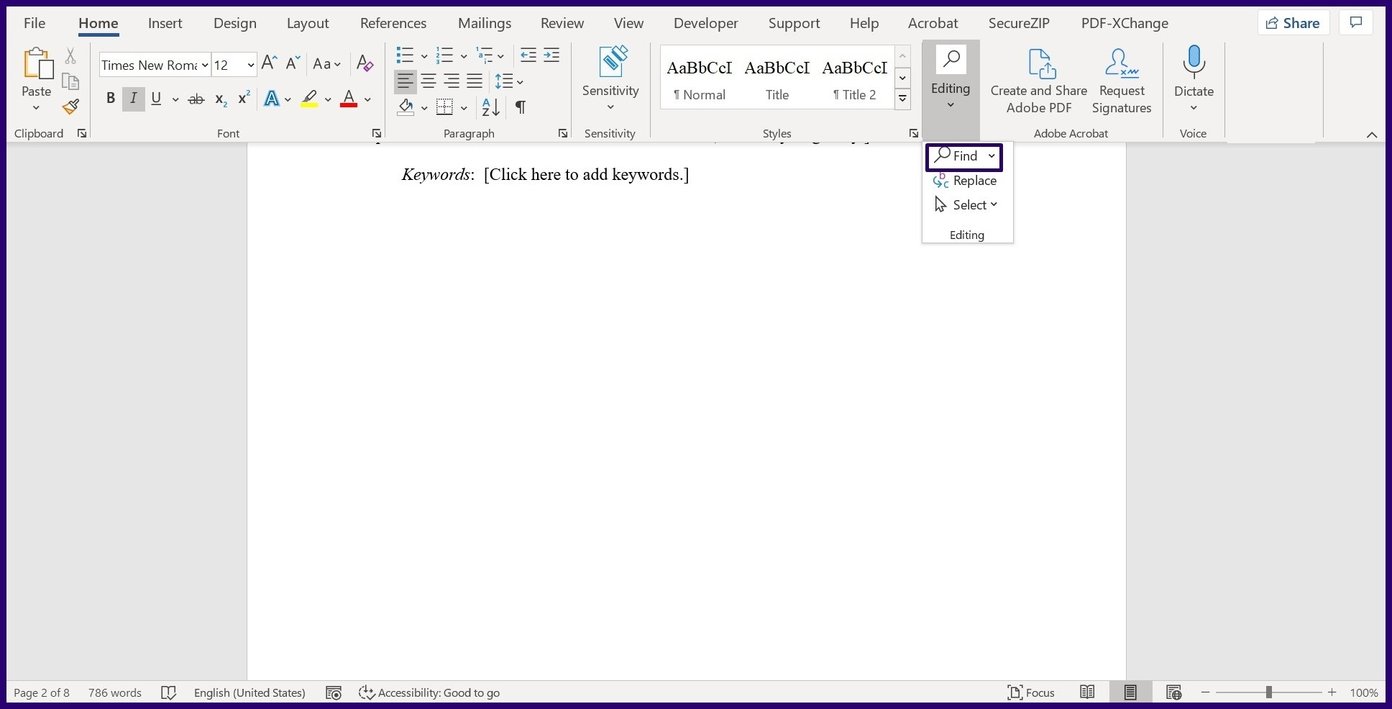 Как использовать поиск и замену в Microsoft Word, шаг 9