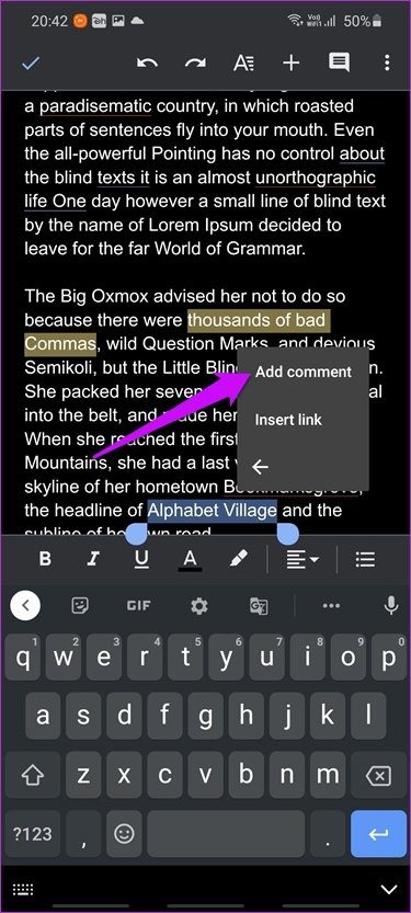Руководство по добавлению и управлению комментариями в Google Docs 9