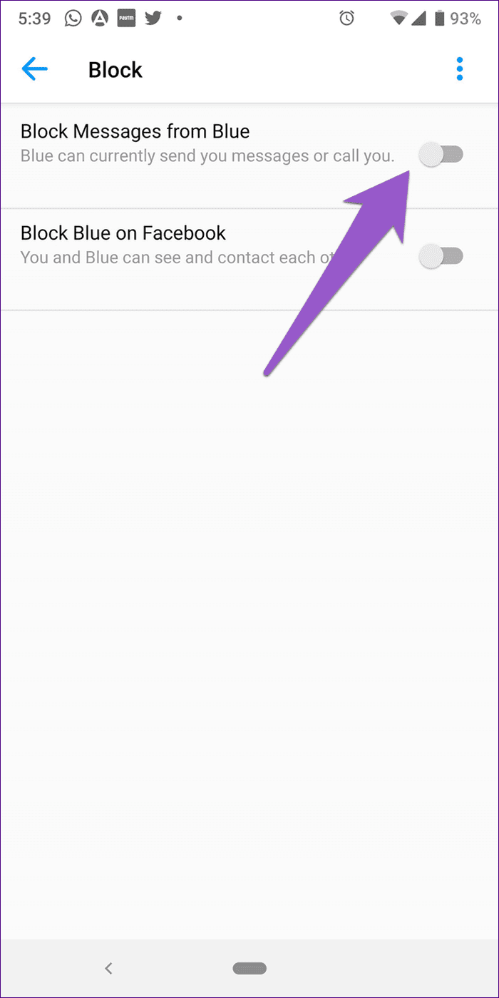 Заблокировать в Facebook Messenger 9