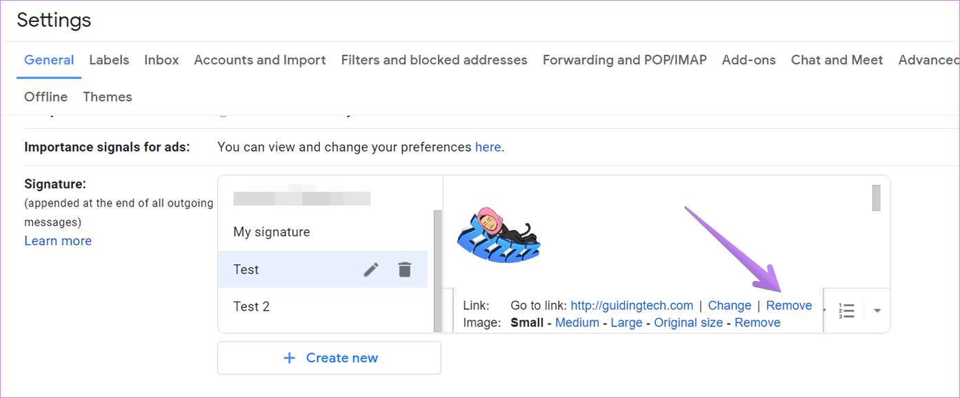 Добавить ссылку на изображение в подпись gmail 22a