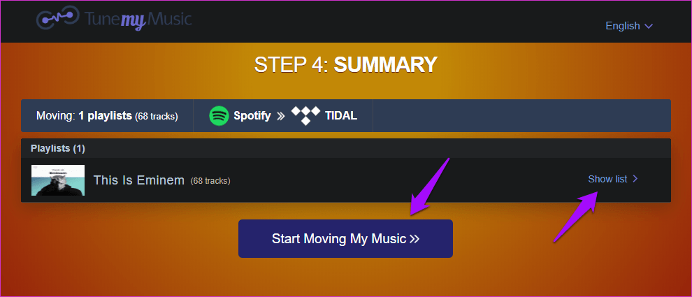 Перенос плейлистов из Spotify в Tidal 11