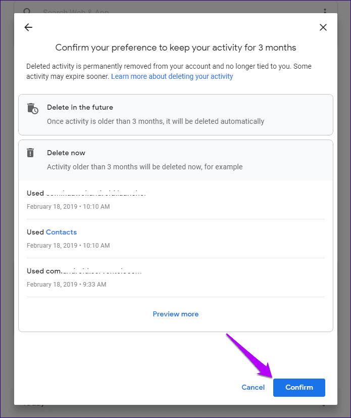 Данные учетной записи Google удаляются вручную автоматически 3