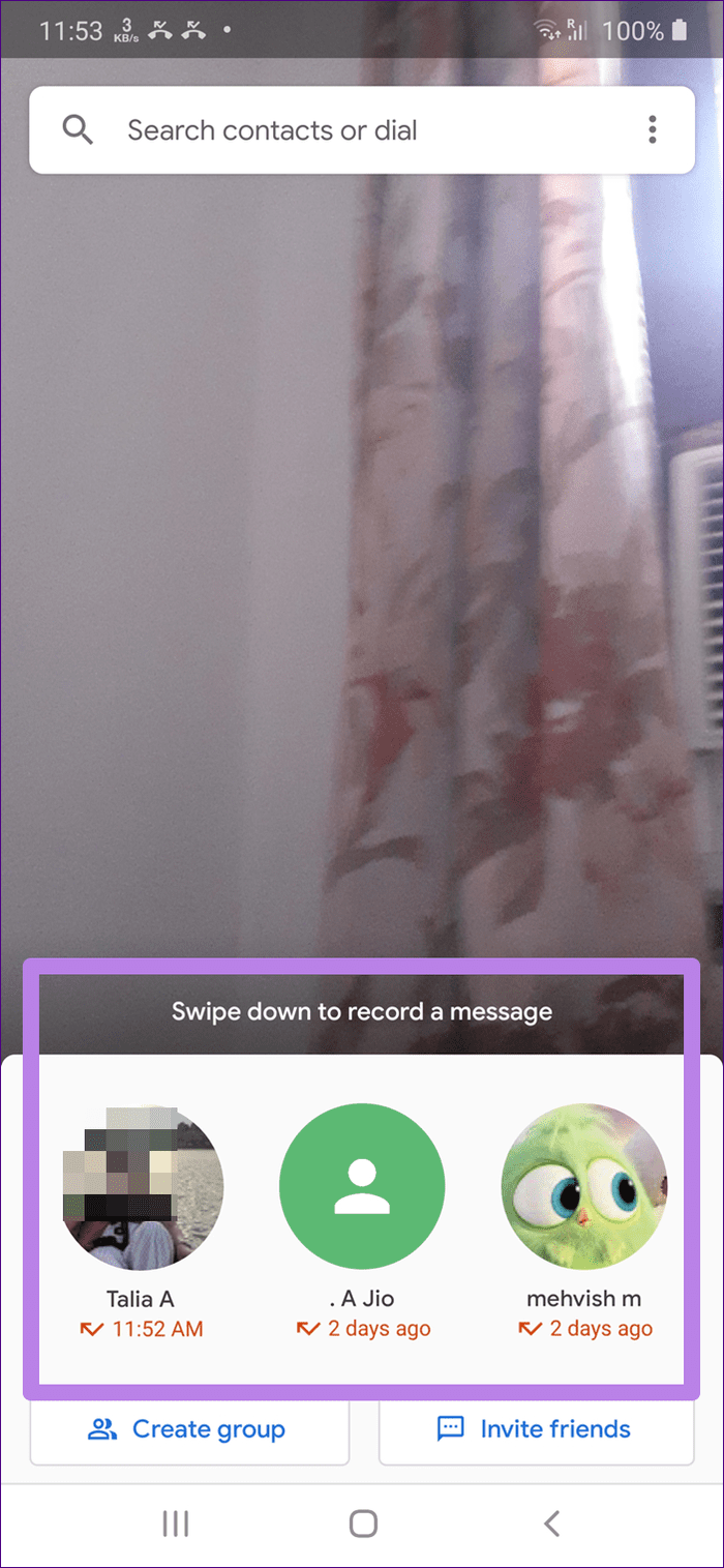 Проверить историю звонков Google Duo 1