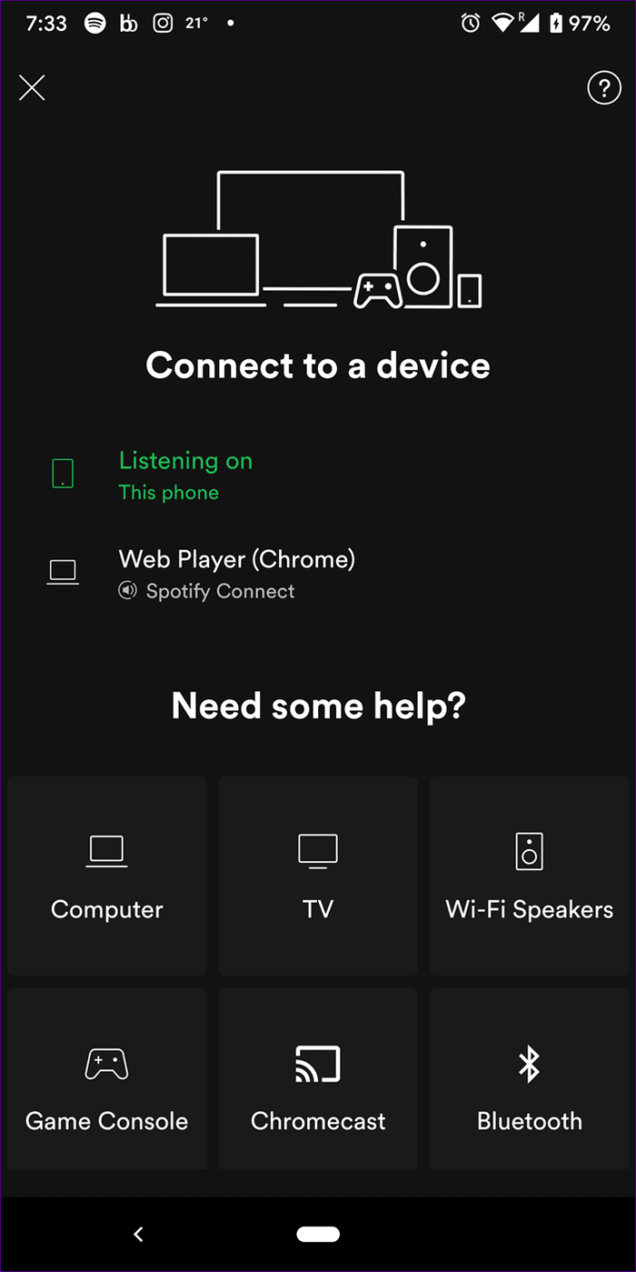 Черный экран веб-плеера Spotify, проблема 3