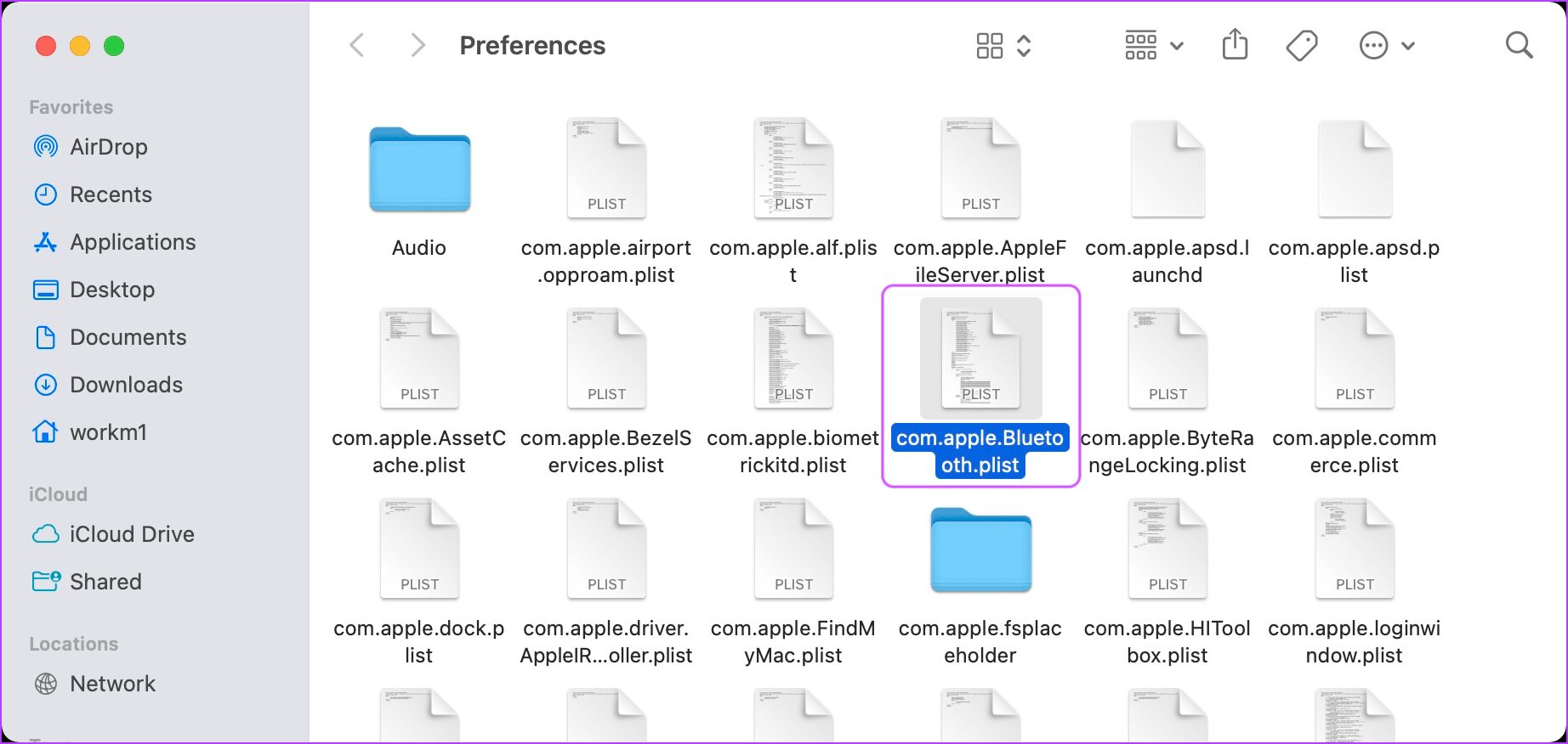 4. Удалите файл plist Bluetooth 3.
