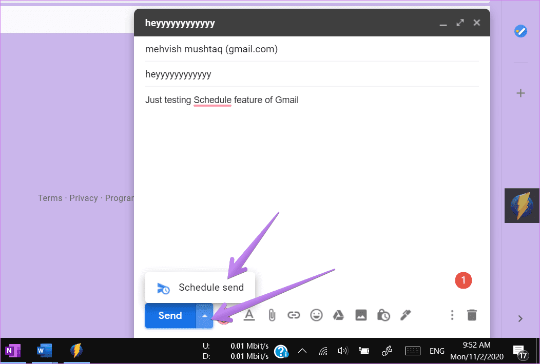 Как запланировать электронную почту в приложении Gmail и на рабочем столе 1