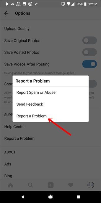 Избавьтесь от действий, заблокированных в Instagram 5