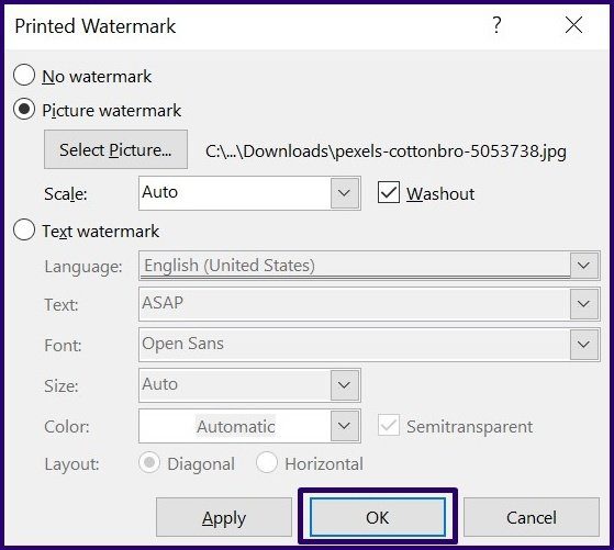 Как заблокировать изображение в Microsoft Word Шаг 19