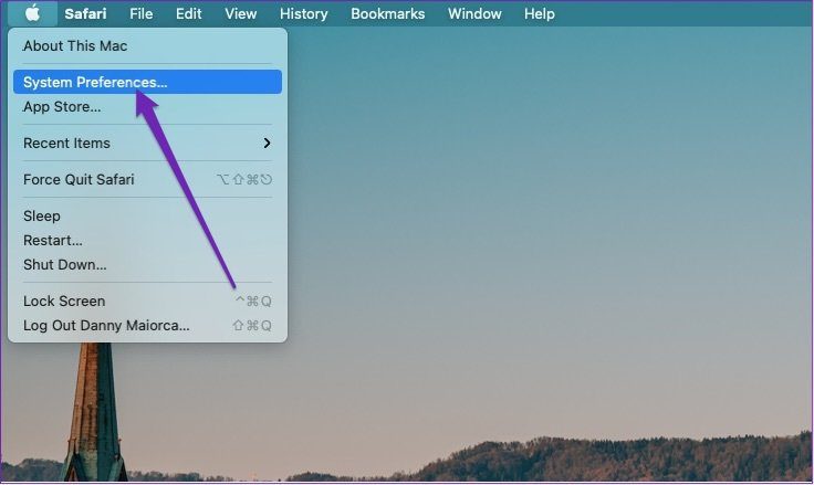 Доступ к системным настройкам Mac