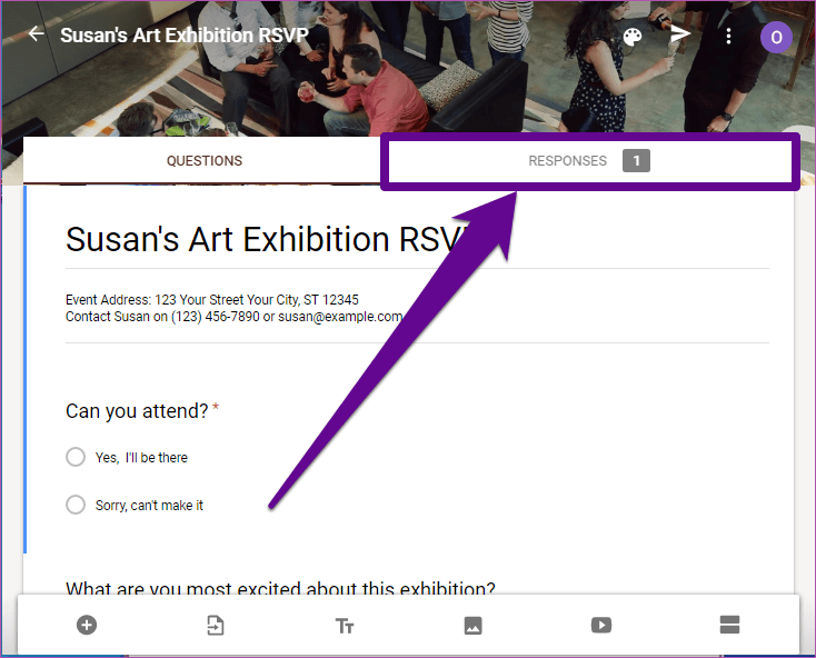 Создать форму Rsvp в Google Forms 09