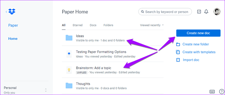 Dropbox Paper против Evernote 2