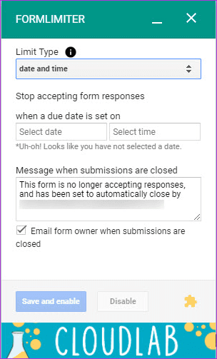 Как ограничить количество ответов в Google Forms 6