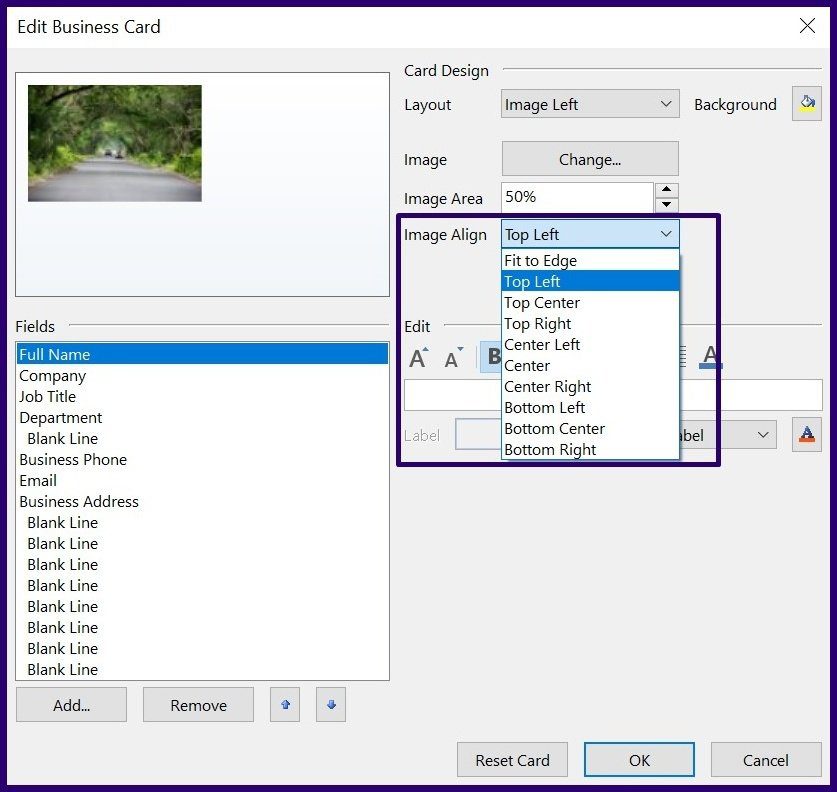 Как создавать и использовать визитки в Outlook шаг 10