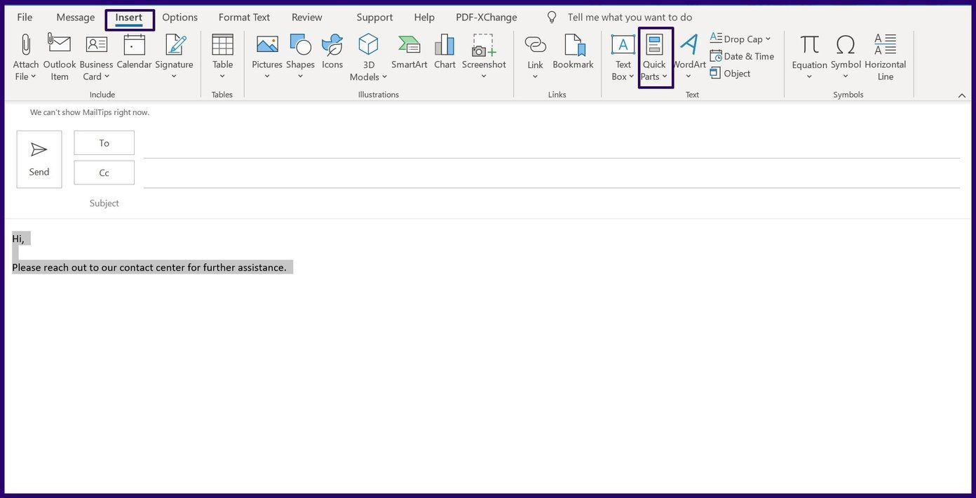 Создайте шаблон электронной почты в Microsoft Outlook, шаг 9