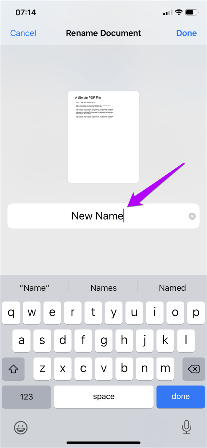 Переименовать папки с файлами iCloud Drive 2